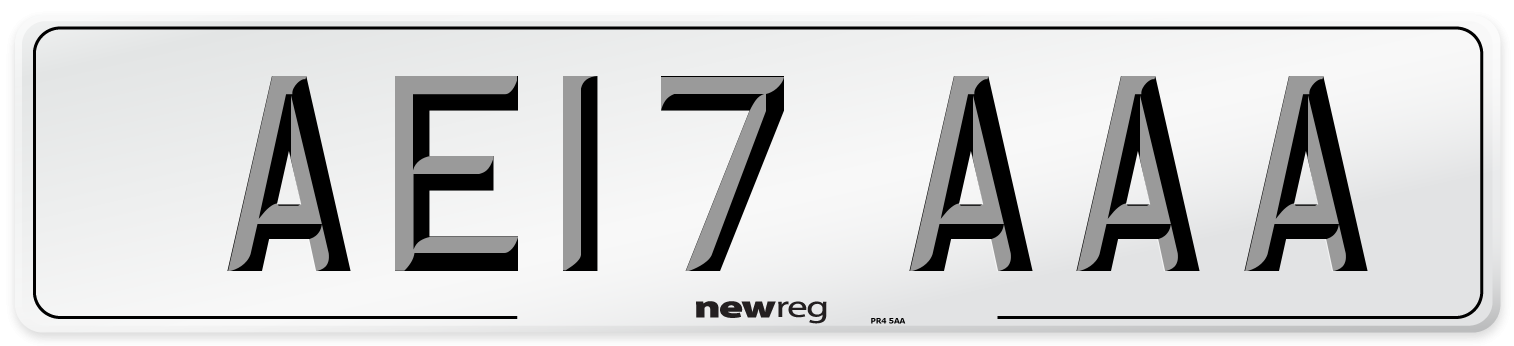 AE17 AAA Number Plate from New Reg
